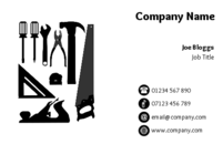 Business Card Design Templates - Builder / Carpenter (Page 1) | SimplyPrint