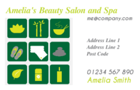 Business card templates to be used by a beauty salon and beauty spas.