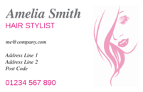 A simply business card design used by hairdressers