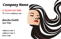 A popular business card design for hairdressers