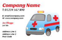 An ambulance in a business card design. Doctors would love this template.
