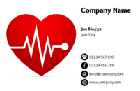 Templates for business cards, that can be used by people in the health industry.