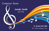 A nice abstract musical note business card design