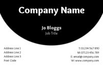A very straight forward, to the point business card design with a simple black and white background.