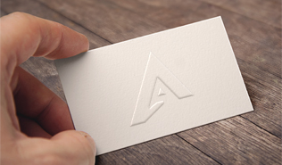 debossed business cards