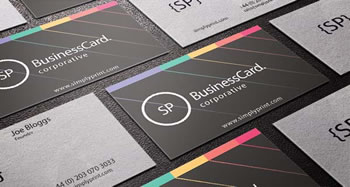 Example of printed business cards Example of printed business cards