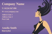 A nice business card design used by beauticians and hair salons.