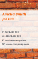This brick layered business card template is suitable for builders and carpenters.