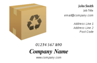 The brown cardboard package or box shown in this design would be an ideal image on a business card for a courier company or an independent courier involved in delivering parcels.
