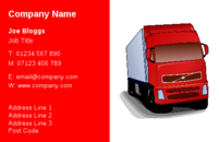 This business card design is suitable for couriers, movers or taxi drivers. The picture of the truck on the business cards will certainly help to get your message across to your customers.