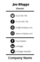 Simple black and white business card templates.