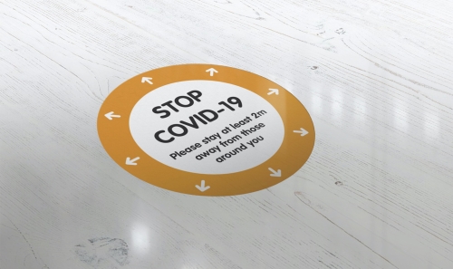 Social Distance Floor Stickers