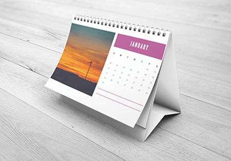 Professionally printed Desk Calendars