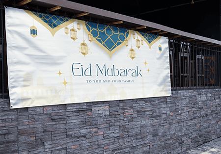 Professionally Printed Eid Mumbarak Banners