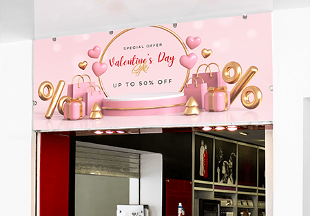 Professionally Printed Valentines Day Banners