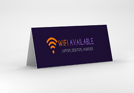 Professionally printed Slim (1/3rd A4) Table Cards